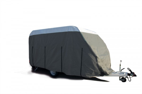 REIMO_TENT Wohnwagen Schutzhülle PREMIUM 630cm bis Caravanbreite 2,5m, grau