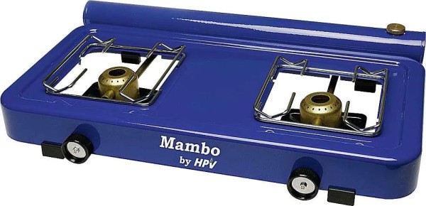 REIMO HPV Spiritus-Kocher Mambo 2 flammig blau, 2 x 1 kW, Made in Germany