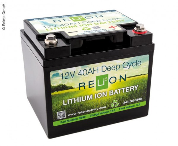 RELION Lithium Eisen Phosphat (LiFePo4) Batterie 12V 40Ah