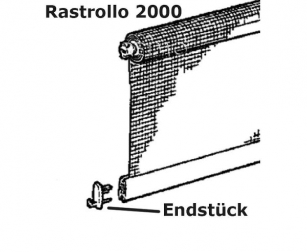 DOMETIC 2 Endstücke Rastrollo 2000/3000 Farbe natur