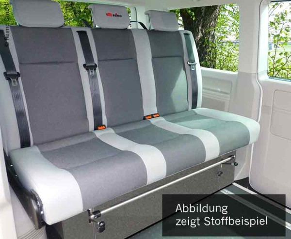 Schlafsitzbank VW T6.1, Weekender V3000 Gr.17 3-sitzig Polster Quadratic 2 fbg.